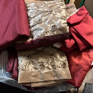 Elegant Burgundy and Gold Curtains